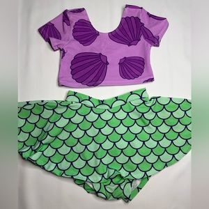 Little Mermaid inspired S & F two piece outfit.
